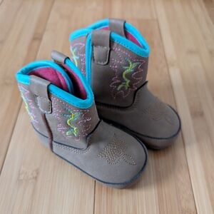 Infant Embroidered Cowboy Boots Size 2